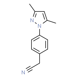 ChemSpider 2D Image | [4-(3,5-Dimethyl-1H-pyrazol-1-yl)phenyl]acetonitrile | C13H13N3