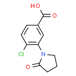 ChemSpider 2D Image | 4-Chloro-3-(2-oxo-1-pyrrolidinyl)benzoic acid | C11H10ClNO3
