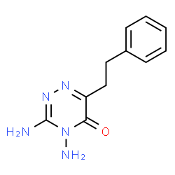 ChemSpider 2D Image | 3,4-Diamino-6-(2-phenylethyl)-1,2,4-triazin-5(4H)-one | C11H13N5O