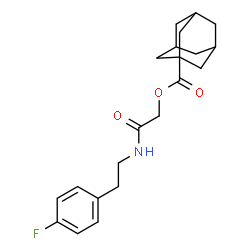 ChemSpider 2D Image | 2-{[2-(4-Fluorophenyl)ethyl]amino}-2-oxoethyl 1-adamantanecarboxylate | C21H26FNO3