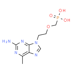 ChemSpider 2D Image | {[2-(2-Amino-6-methyl-9H-purin-9-yl)ethoxy]methyl}phosphonic acid | C9H14N5O4P