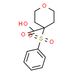 ChemSpider 2D Image | 4-(benzenesulfonyl)oxane-4-carboxylic acid | C12H14O5S