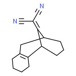 ChemSpider 2D Image | Tricyclo[7.3.1.0~2,7~]tridec-2(7)-en-13-ylidenemalononitrile | C16H18N2