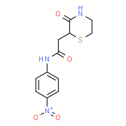ChemSpider 2D Image | N-(4-Nitrophenyl)-2-(3-oxo-2-thiomorpholinyl)acetamide | C12H13N3O4S