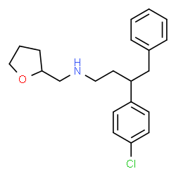 ChemSpider 2D Image | 3-(4-Chlorophenyl)-4-phenyl-N-(tetrahydro-2-furanylmethyl)-1-butanamine | C21H26ClNO