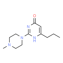 ChemSpider 2D Image | 4-pyrimidinol, 2-(4-methyl-1-piperazinyl)-6-propyl- | C12H20N4O