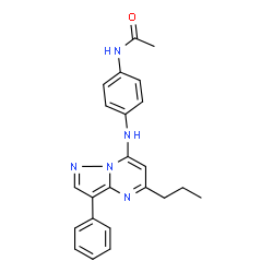 ChemSpider 2D Image | N-{4-[(3-Phenyl-5-propylpyrazolo[1,5-a]pyrimidin-7-yl)amino]phenyl}acetamide | C23H23N5O