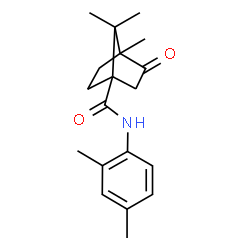 ChemSpider 2D Image | N-(2,4-Dimethylphenyl)-4,7,7-trimethyl-3-oxobicyclo[2.2.1]heptane-1-carboxamide | C19H25NO2