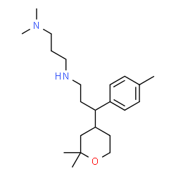 ChemSpider 2D Image | N'-[3-(2,2-Dimethyltetrahydro-2H-pyran-4-yl)-3-(4-methylphenyl)propyl]-N,N-dimethyl-1,3-propanediamine | C22H38N2O