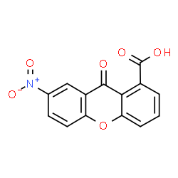 ChemSpider 2D Image | 7-Nitro-9-oxo-9H-xanthene-1-carboxylic acid | C14H7NO6