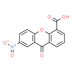 ChemSpider 2D Image | 7-Nitro-9-oxo-9H-xanthene-4-carboxylic acid | C14H7NO6