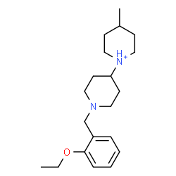 ChemSpider 2D Image | 1-[1-(2-Ethoxybenzyl)-4-piperidinyl]-4-methylpiperidinium | C20H33N2O
