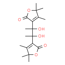 ChemSpider 2D Image | 3,3'-(2,3-Dihydroxy-2,3-butanediyl)bis(4,5,5-trimethyl-2(5H)-furanone) | C18H26O6
