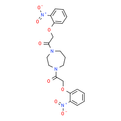 ChemSpider 2D Image | 1,1'-(1,4-Diazepane-1,4-diyl)bis[2-(2-nitrophenoxy)ethanone] | C21H22N4O8