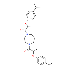 ChemSpider 2D Image | 1,1'-(1,4-Diazepane-1,4-diyl)bis[2-(4-isopropylphenoxy)-1-propanone] | C29H40N2O4