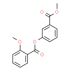 ChemSpider 2D Image | 3-(Methoxycarbonyl)phenyl 2-methoxybenzoate | C16H14O5
