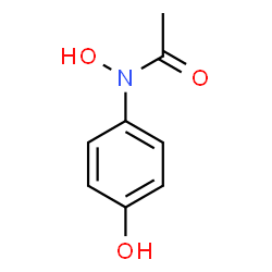 ChemSpider 2D Image | N-Hydroxy-N-(4-hydroxyphenyl)acetamide | C8H9NO3