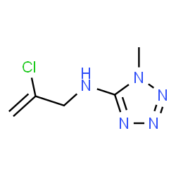ChemSpider 2D Image | N-(2-Chloro-2-propen-1-yl)-1-methyl-1H-tetrazol-5-amine | C5H8ClN5