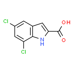 ChemSpider 2D Image | 5,7-Dichloroindole-2-carboxylic acid | C9H5Cl2NO2