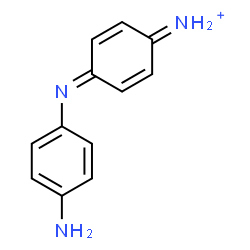ChemSpider 2D Image | 4-[(4-Aminophenyl)imino]-2,5-cyclohexadien-1-iminium | C12H12N3