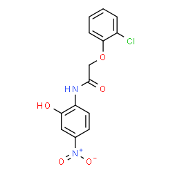 ChemSpider 2D Image | 2-(2-Chlorophenoxy)-N-(2-hydroxy-4-nitrophenyl)acetamide | C14H11ClN2O5