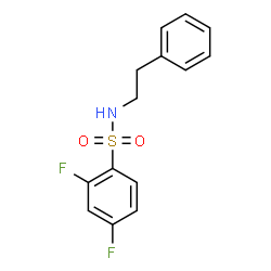 ChemSpider 2D Image | 2,4-Difluoro-N-(2-phenylethyl)benzenesulfonamide | C14H13F2NO2S
