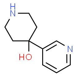 ChemSpider 2D Image | 4-(3-Pyridinyl)-4-piperidinol | C10H14N2O