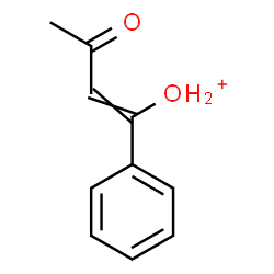 ChemSpider 2D Image | (3-Oxo-1-phenyl-1-buten-1-yl)oxonium | C10H11O2