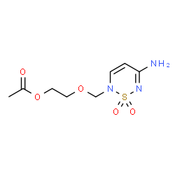 ChemSpider 2D Image | 2-[(5-Amino-1,1-dioxido-2H-1,2,6-thiadiazin-2-yl)methoxy]ethyl acetate | C8H13N3O5S
