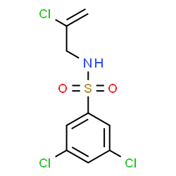 ChemSpider 2D Image | 3,5-Dichloro-N-(2-chloro-2-propen-1-yl)benzenesulfonamide | C9H8Cl3NO2S
