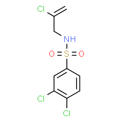 ChemSpider 2D Image | 3,4-Dichloro-N-(2-chloro-2-propen-1-yl)benzenesulfonamide | C9H8Cl3NO2S