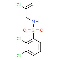ChemSpider 2D Image | 2,3-Dichloro-N-(2-chloro-2-propen-1-yl)benzenesulfonamide | C9H8Cl3NO2S