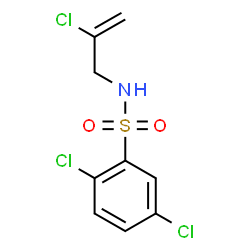 ChemSpider 2D Image | 2,5-Dichloro-N-(2-chloro-2-propen-1-yl)benzenesulfonamide | C9H8Cl3NO2S