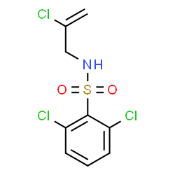 ChemSpider 2D Image | 2,6-Dichloro-N-(2-chloro-2-propen-1-yl)benzenesulfonamide | C9H8Cl3NO2S