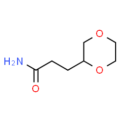 ChemSpider 2D Image | 3-(1,4-Dioxan-2-yl)propanamide | C7H13NO3