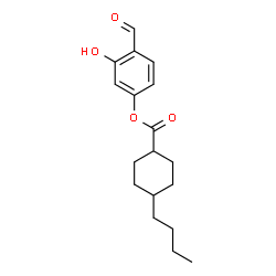 ChemSpider 2D Image | 4-Formyl-3-hydroxyphenyl 4-butylcyclohexanecarboxylate | C18H24O4