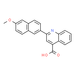 ChemSpider 2D Image | 2-(6-Methoxy-2-naphthyl)-4-quinolinecarboxylic acid | C21H15NO3