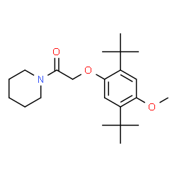 ChemSpider 2D Image | 2-[4-Methoxy-2,5-bis(2-methyl-2-propanyl)phenoxy]-1-(1-piperidinyl)ethanone | C22H35NO3