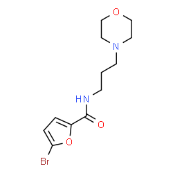 ChemSpider 2D Image | 5-Bromo-N-[3-(4-morpholinyl)propyl]-2-furamide | C12H17BrN2O3