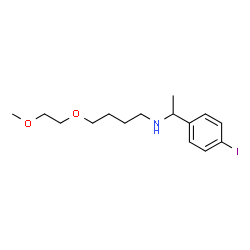 ChemSpider 2D Image | N-[1-(4-Iodophenyl)ethyl]-4-(2-methoxyethoxy)-1-butanamine | C15H24INO2