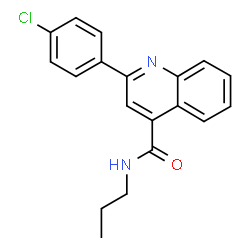 ChemSpider 2D Image | 2-(4-Chlorophenyl)-N-propyl-4-quinolinecarboxamide | C19H17ClN2O