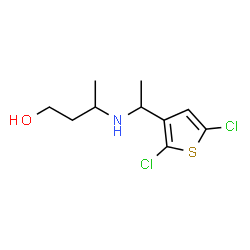 ChemSpider 2D Image | 3-{[1-(2,5-Dichloro-3-thienyl)ethyl]amino}-1-butanol | C10H15Cl2NOS