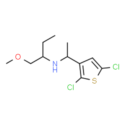 ChemSpider 2D Image | N-[1-(2,5-Dichloro-3-thienyl)ethyl]-1-methoxy-2-butanamine | C11H17Cl2NOS
