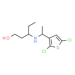 ChemSpider 2D Image | 3-{[1-(2,5-Dichloro-3-thienyl)ethyl]amino}-1-pentanol | C11H17Cl2NOS