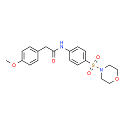ChemSpider 2D Image | 2-(4-Methoxyphenyl)-N-[4-(4-morpholinylsulfonyl)phenyl]acetamide | C19H22N2O5S