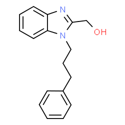 ChemSpider 2D Image | [1-(3-Phenylpropyl)-1H-benzimidazol-2-yl]methanol | C17H18N2O