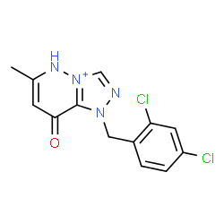 ChemSpider 2D Image | 1-(2,4-Dichlorobenzyl)-6-methyl-8-oxo-5,8-dihydro-1H-[1,2,4]triazolo[4,3-b]pyridazin-4-ium | C13H11Cl2N4O