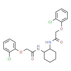 ChemSpider 2D Image | N,N'-1,2-Cyclohexanediylbis[2-(2-chlorophenoxy)acetamide] | C22H24Cl2N2O4