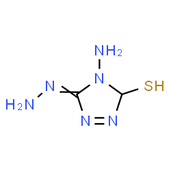 ChemSpider 2D Image | 4-Amino-5-hydrazono-4,5-dihydro-3H-1,2,4-triazole-3-thiol | C2H6N6S