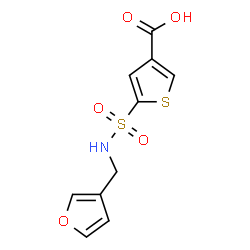 ChemSpider 2D Image | 5-[(3-Furylmethyl)sulfamoyl]-3-thiophenecarboxylic acid | C10H9NO5S2